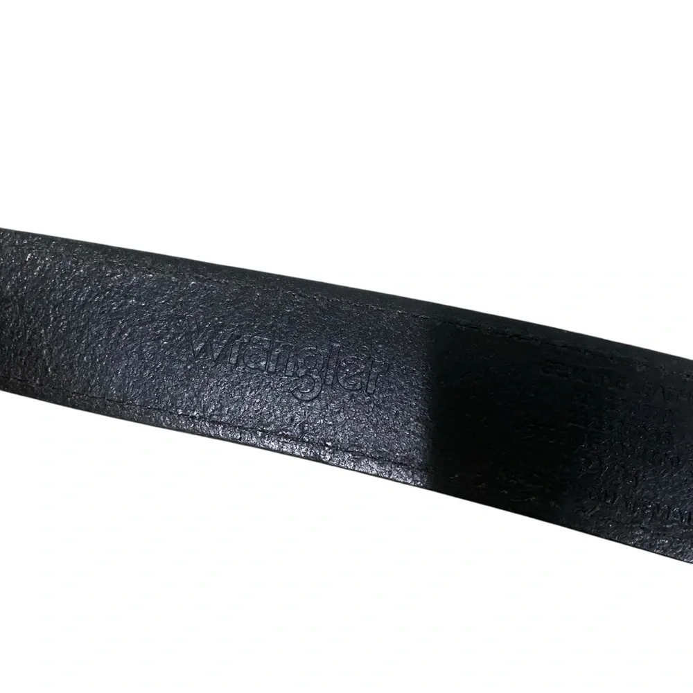 Wrangler Black Leather Belt Sz 34